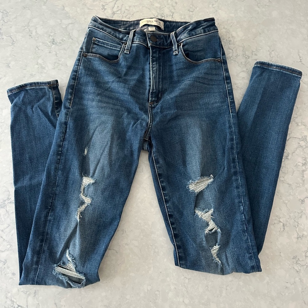 Abercrombie & Fitch The Super Skinny High Rise curve love size 25 / 0 long
